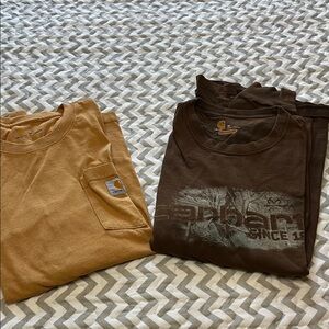 Carhartt Graphic Brown and Mustard T-Shirts